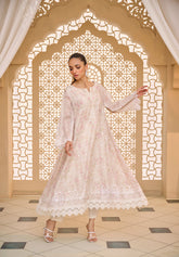 DA-1789 BEIGE EMBROIDERED KURTA